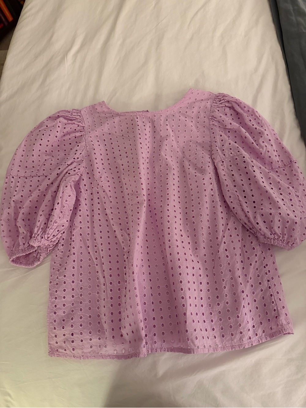 Purple Eyelet Blouse